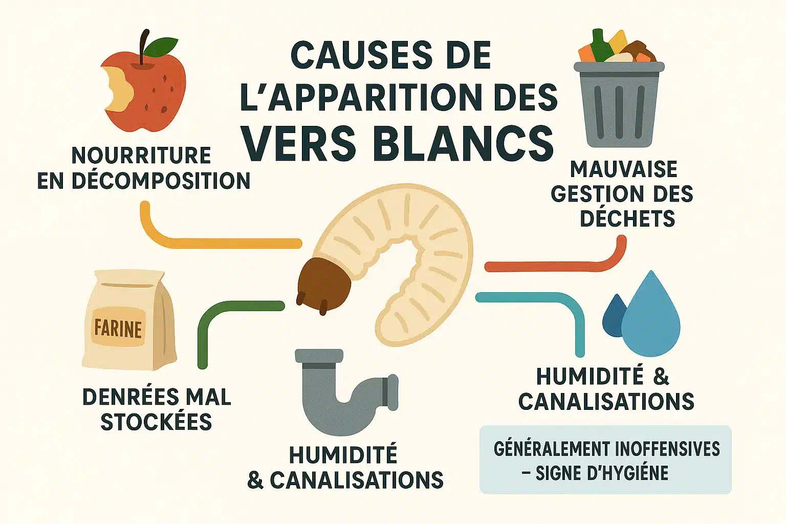 <strong>vers blancs</strong> dans la maison