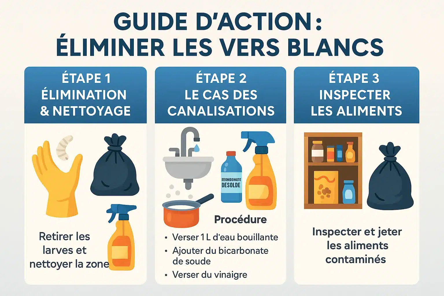 Vers blancs dans une maison - Comment s'en débarrasser