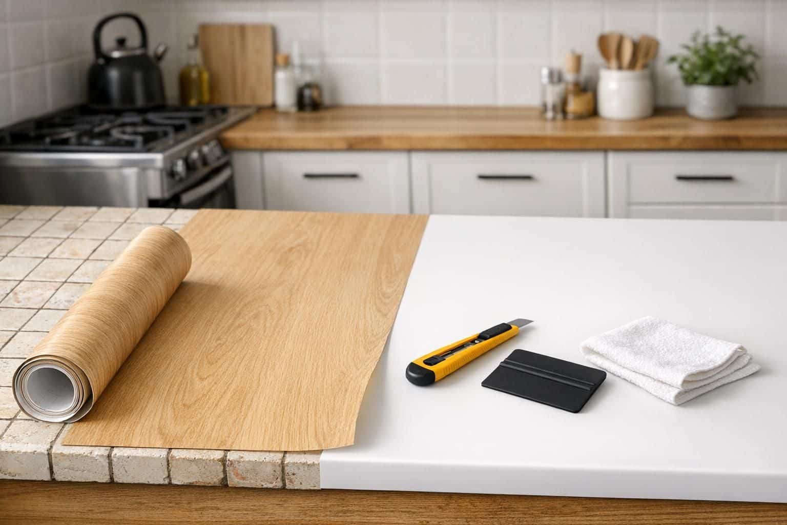 Découvrez des solutions simples et efficaces pour recouvrir facilement un plan de travail carrelé et lui donner un nouveau look sans gros travaux.